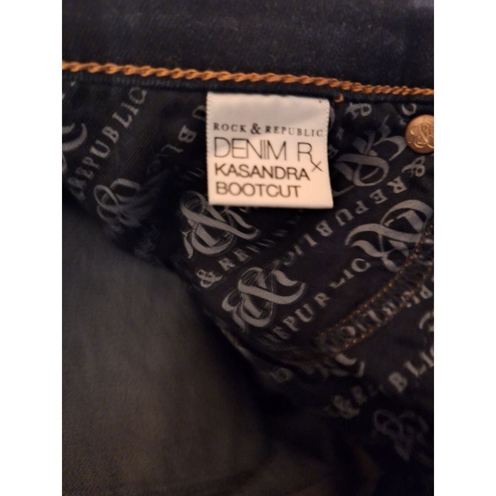 Rock & Republic Women's Jeans, Denim Rx Kasandra Bootcut 6M, R012338, Navy Blue - Picture 10 of 11